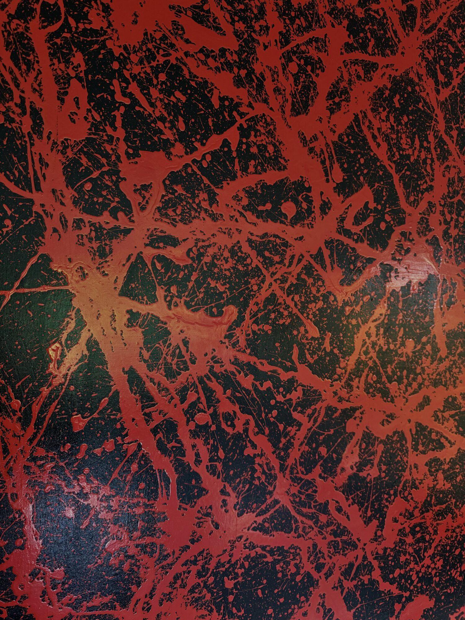 Tessitura rossa su una tela astratta — 8